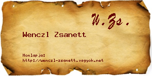 Wenczl Zsanett névjegykártya